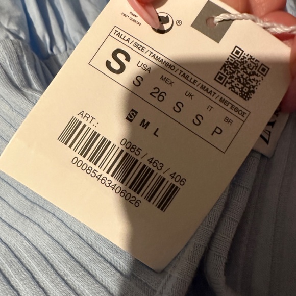 SOLD New! ZARA COMBINATION DRESS in Blue Size Small - Picture 5 of 13